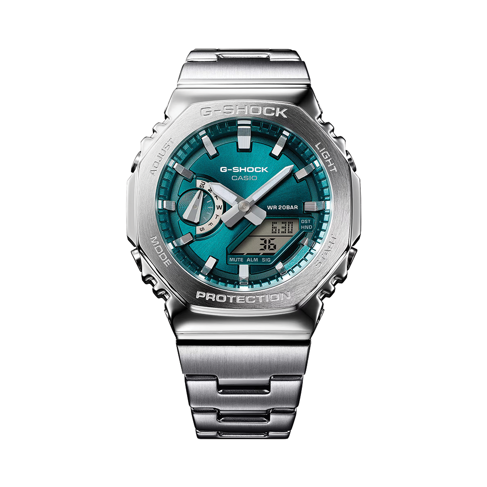 G-SHOCK 44.4mm - Blue-Green on Bracelet